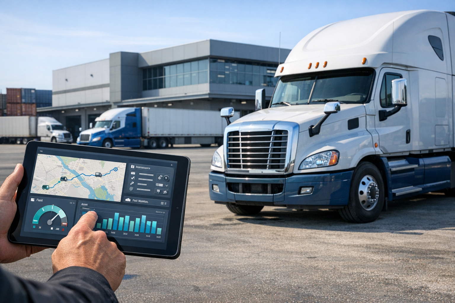 System dla logistyki i transportu z zarządzaniem flotą